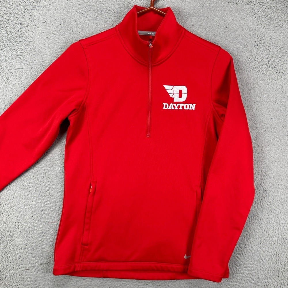 Dayton Fyers Sweatshirt Quarter Zip Womens Medium Red Logo Performance Golf Nike